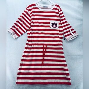 NWT Flying Colors Tiebreaker Dress XL Auburn University Tigers Red White Striped
